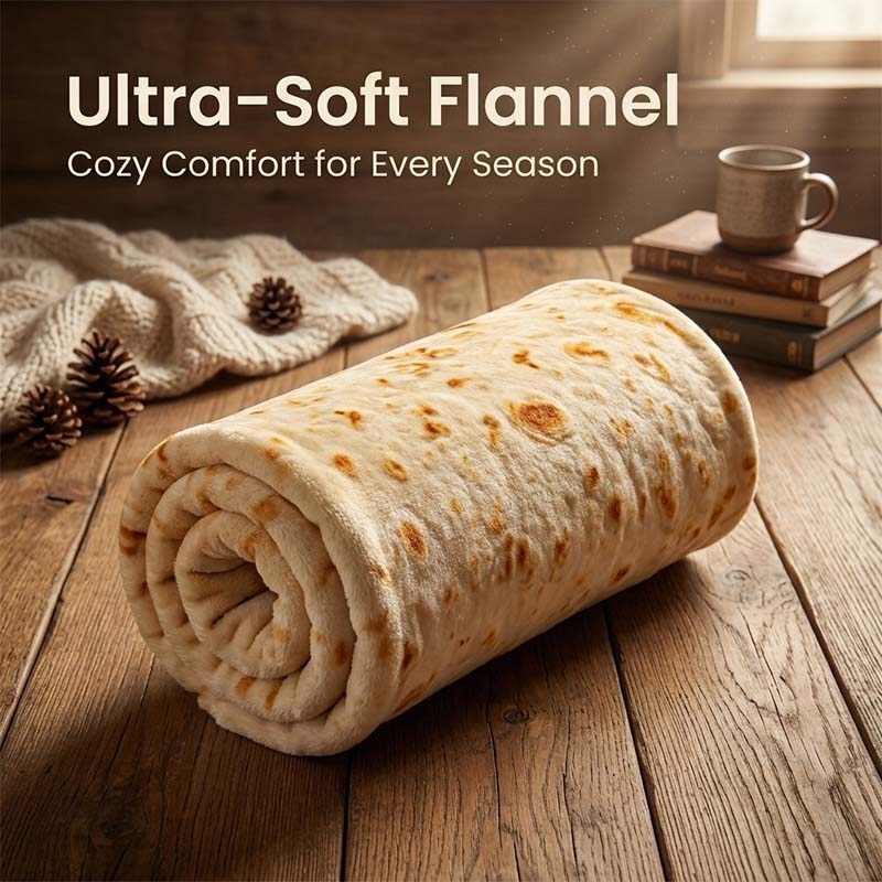 Realistic Food Print Round Flannel Throw Blanket
