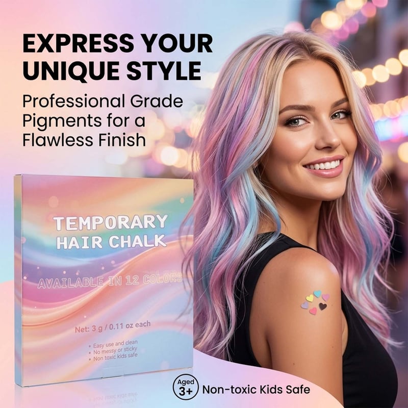 Temporary Hair Chalk Compact