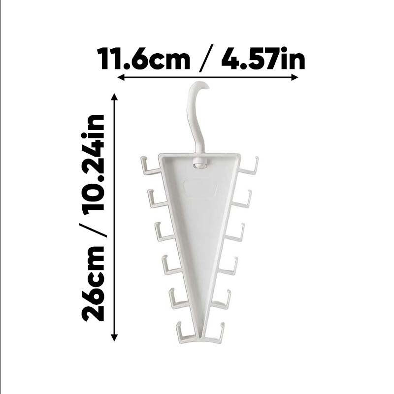 Rotating V-Shaped Accessory Hanger dimensions