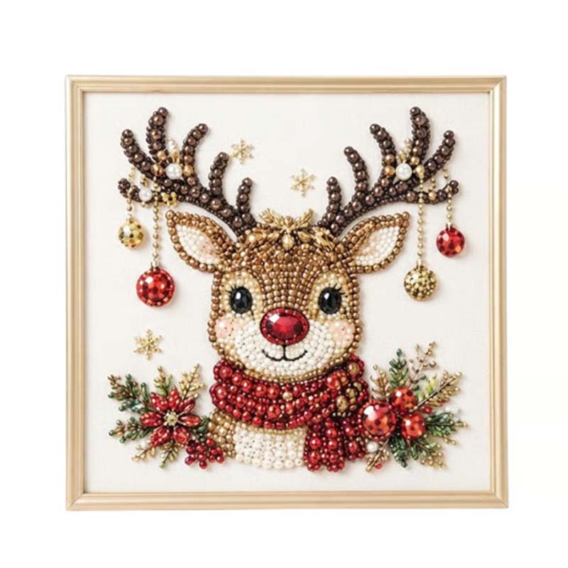 Christmas reindeer diamond painting artwork