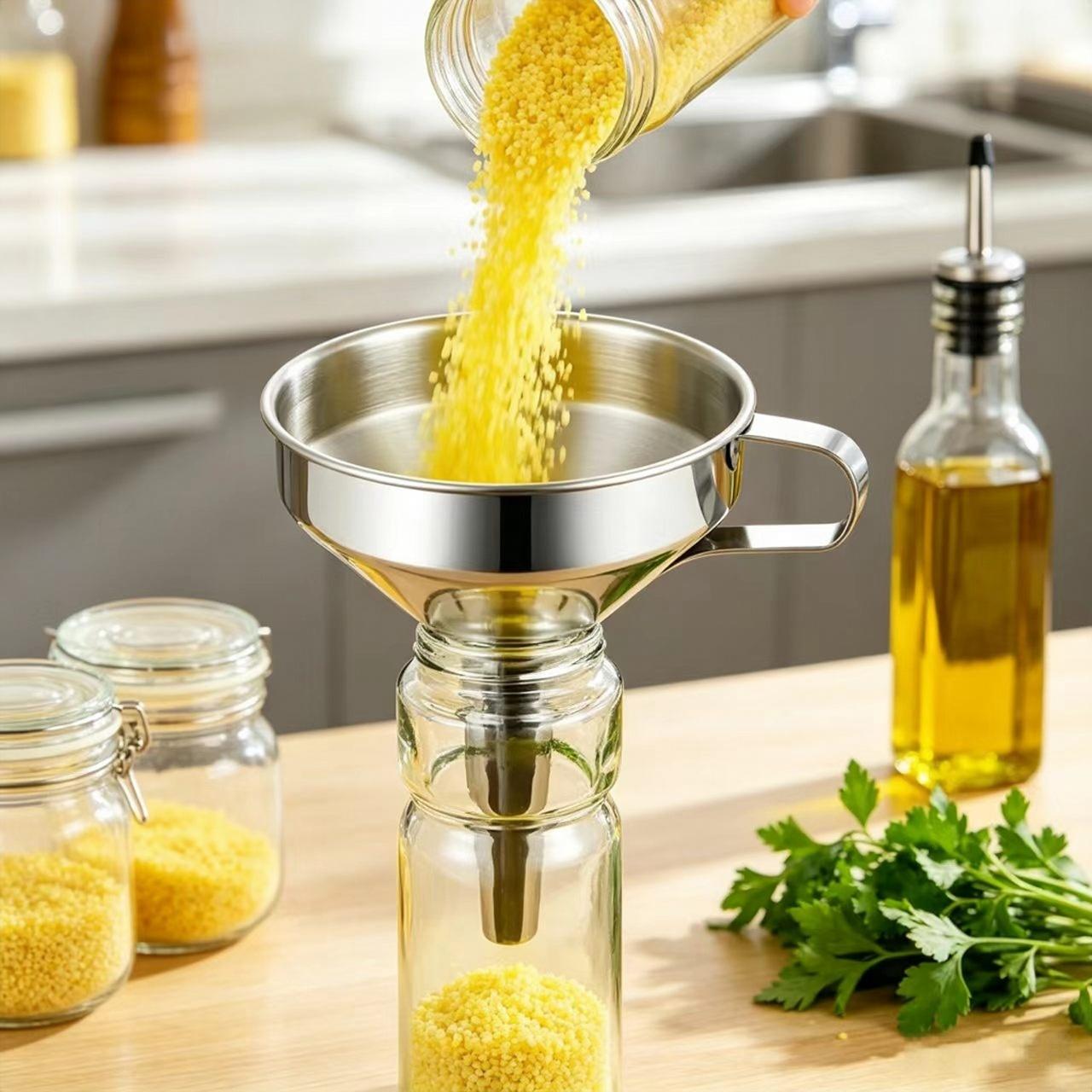Food-Safe Steel Stainless Steel Funnel