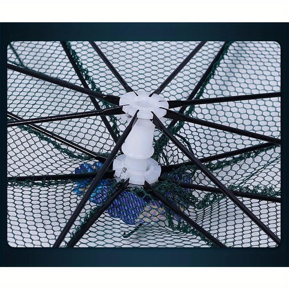Foldable 6-Hole Entry Fishing Bait Trap Crab Net Cage
