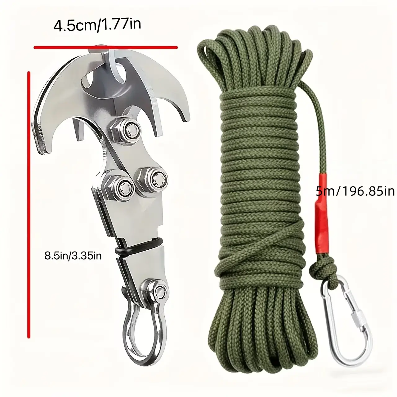 Multifunctional Outdoor Stainless Steel Folding Hook
