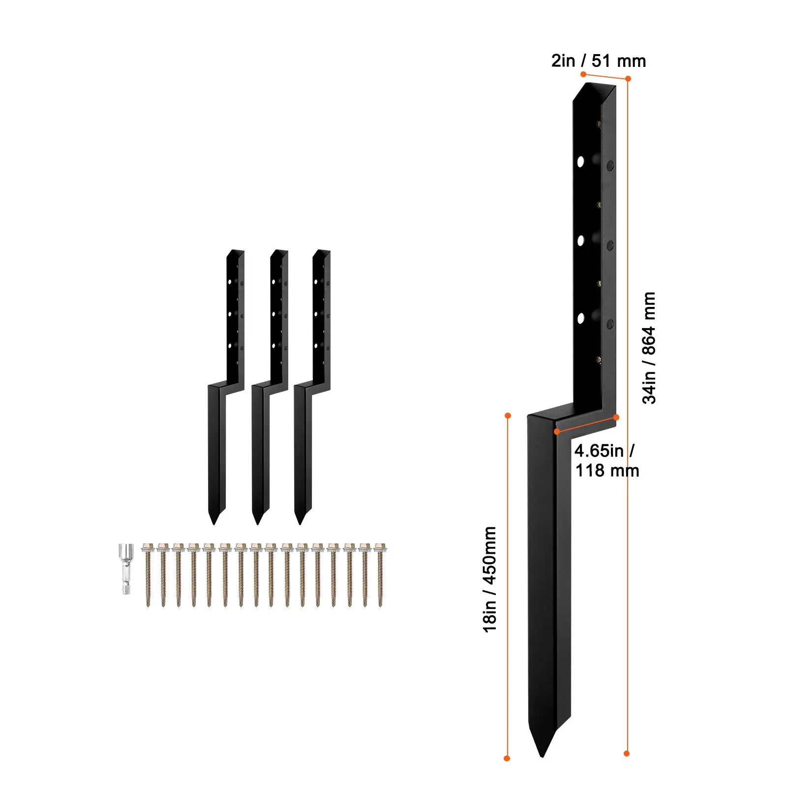 Fence Post Anchor Repair Kit