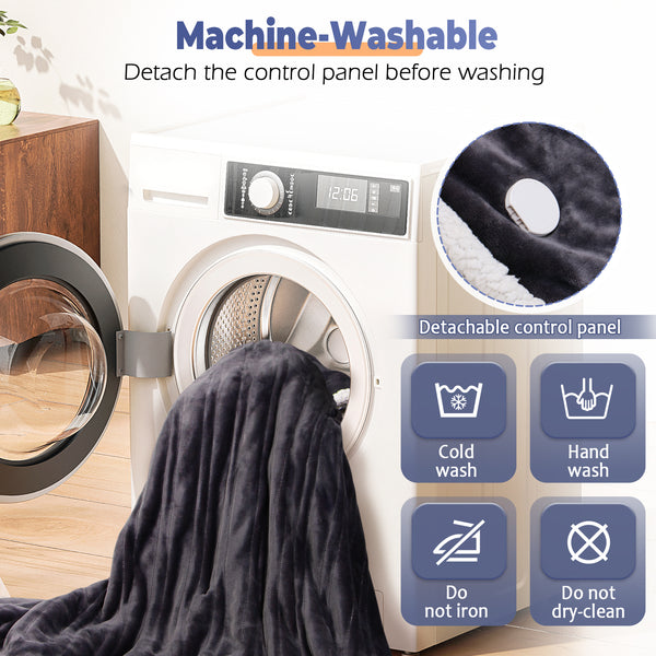 Electric WearableThrow Blanket with Sleeves