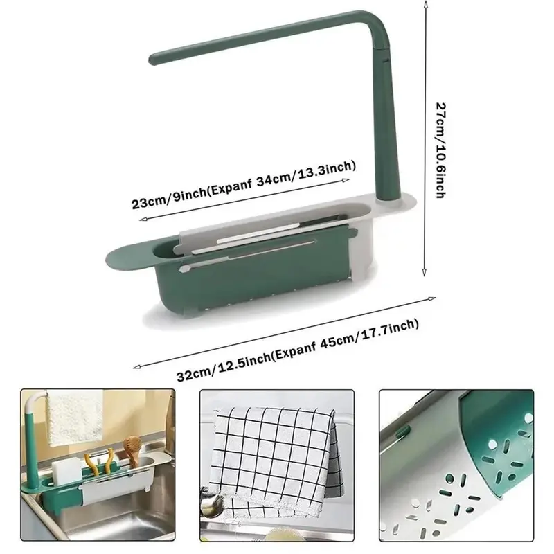 Adjustable Under-Sink Telescopic Storage Rack