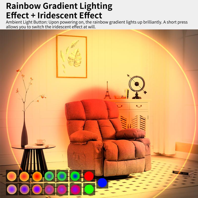 RGB gradient lighting effect creating colorful ambient illumination
