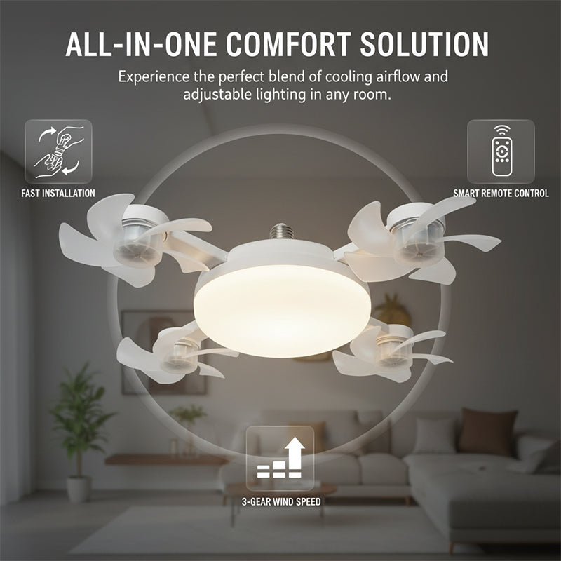 All in one ceiling fan light with remote control
