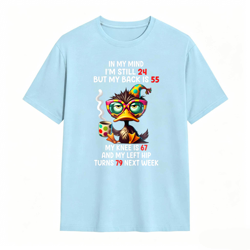 Duck With Glasses And Hat 100% Cotton Graphic T-shirt