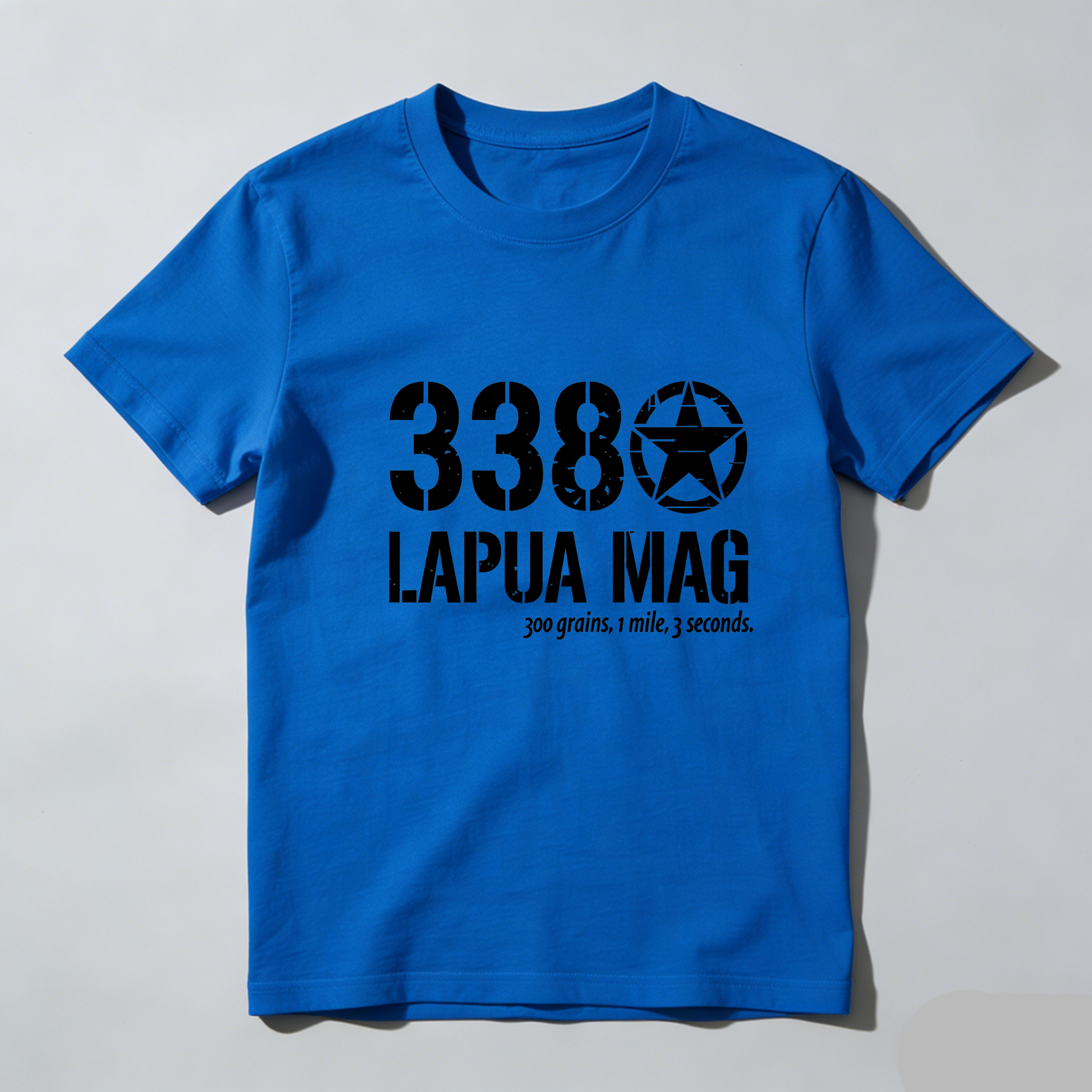 TEECURENT 338 Lapua Mag Bullet Design Pure Cotton Short Sleeve T Shirt-TeeCurent