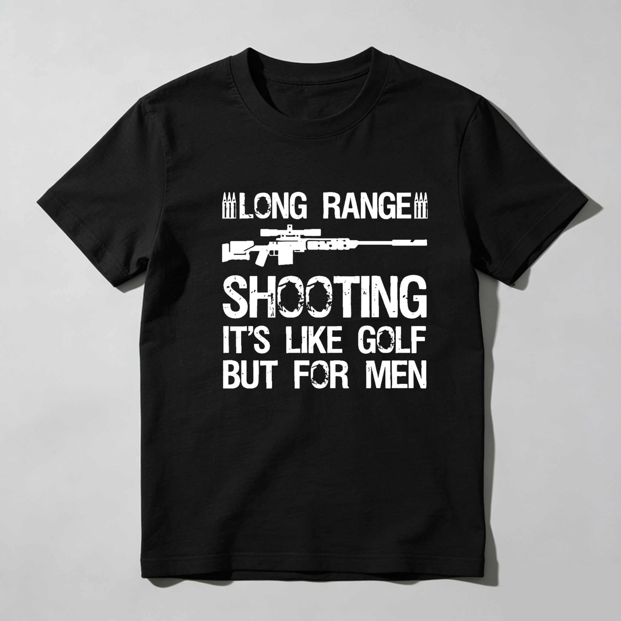 Teecurent Long Range Shooting Like Golf For Men Pure Cotton Short Sleeve T Shirt-TeeCurent
