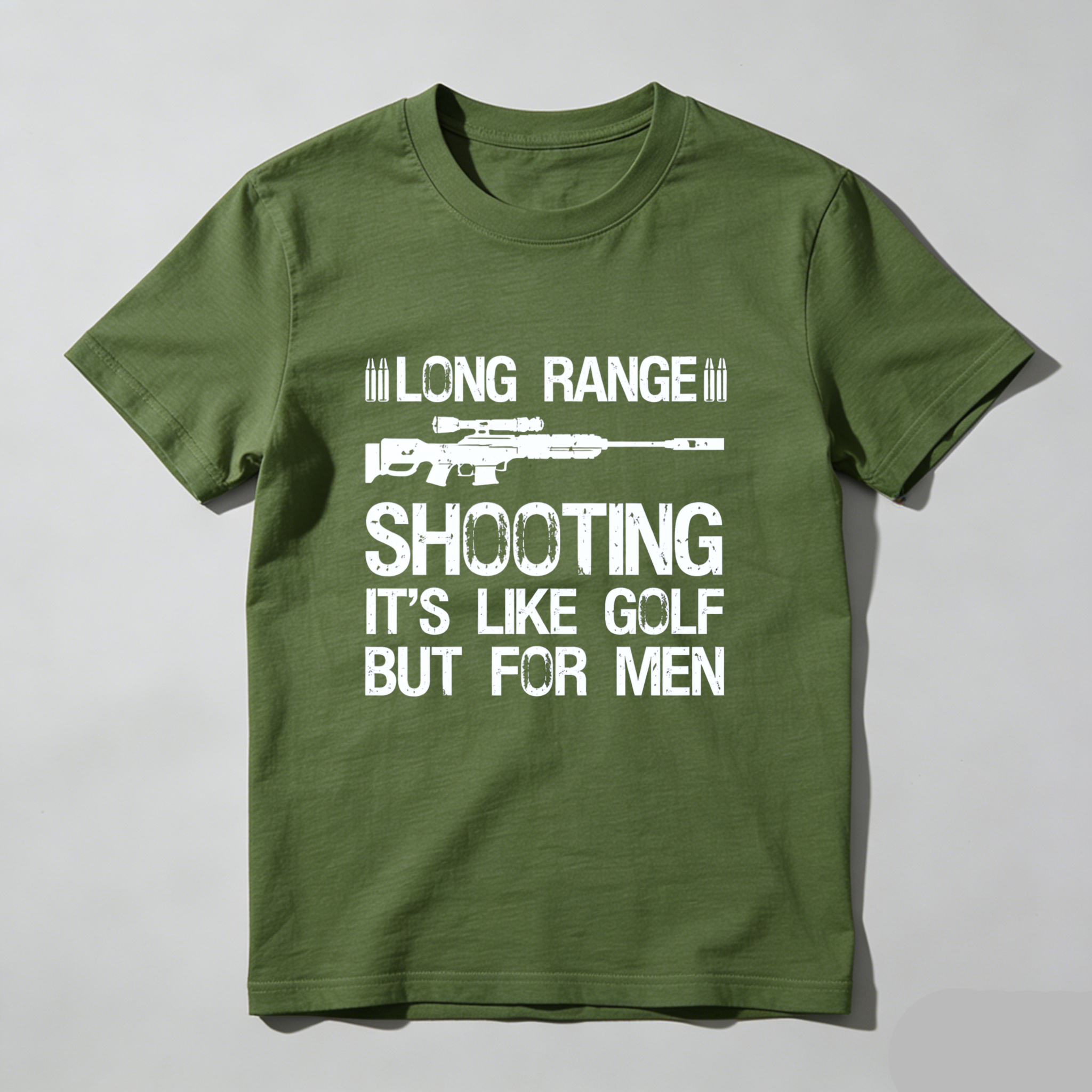 Teecurent Long Range Shooting Its Like Golf But For Men Pure Cotton Short Sleeve T Shirt(1)-TeeCurent