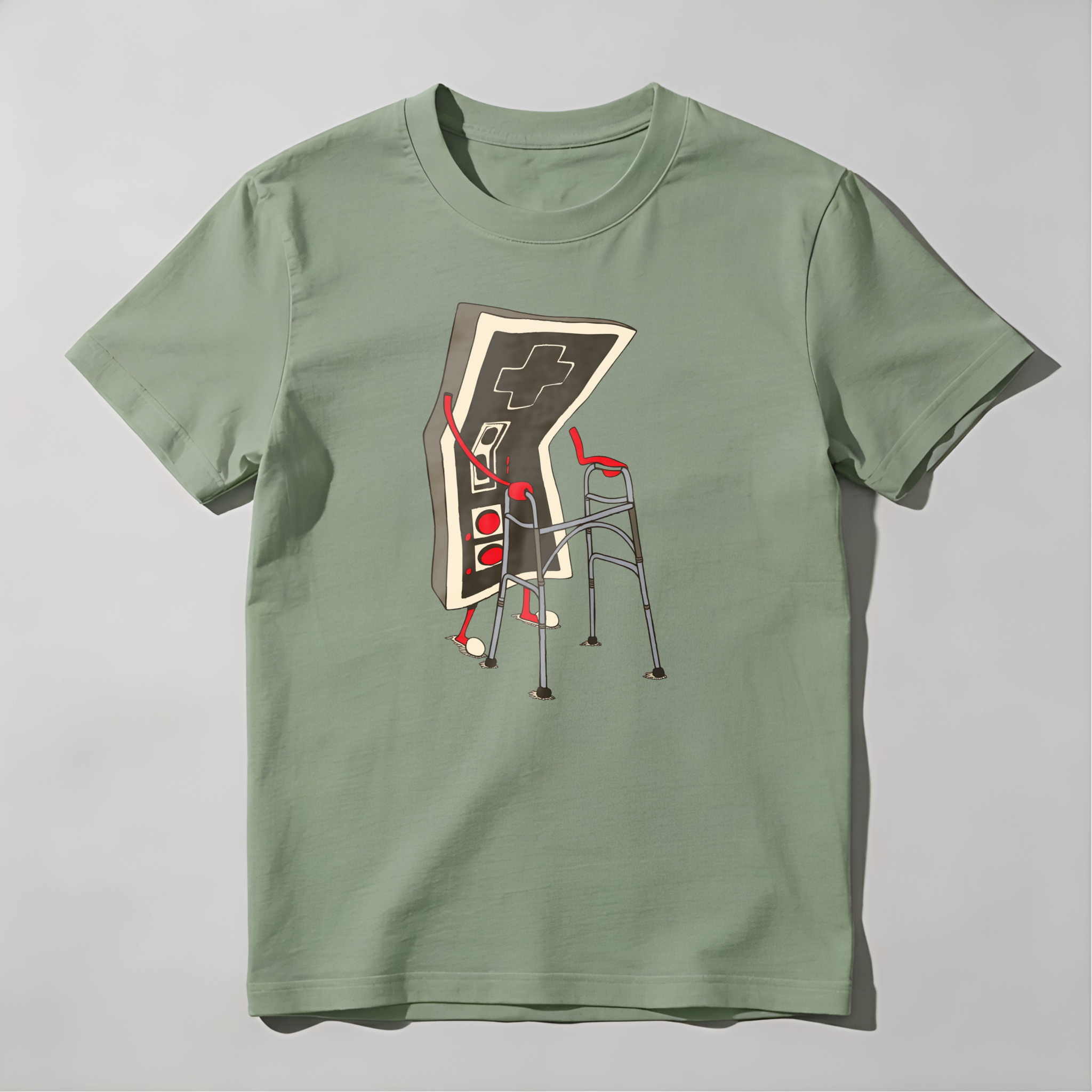 Game Controller With Crutches tshirt 100% cotton