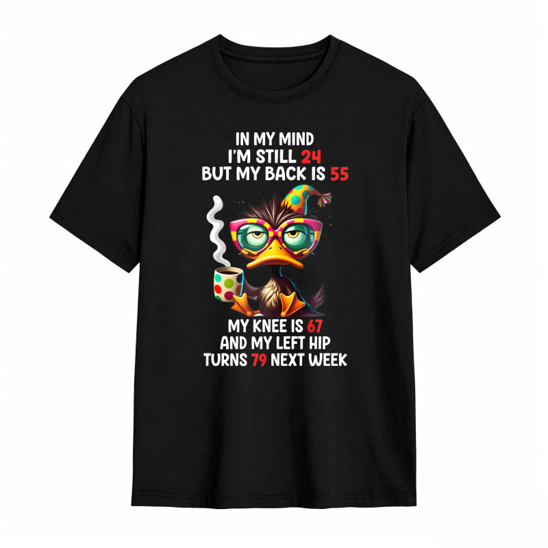Duck With Glasses And Hat 100% Cotton Graphic T-shirt