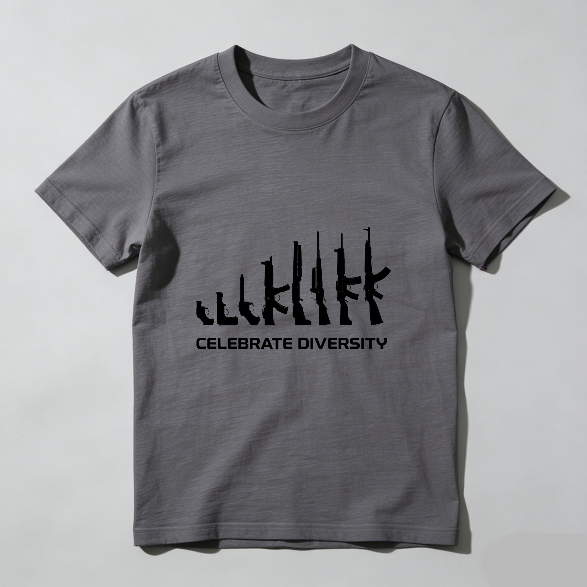 Teecurent Celebrate Diversity Gun Evolution Pure Cotton Short Sleeve T Shirt-TeeCurent