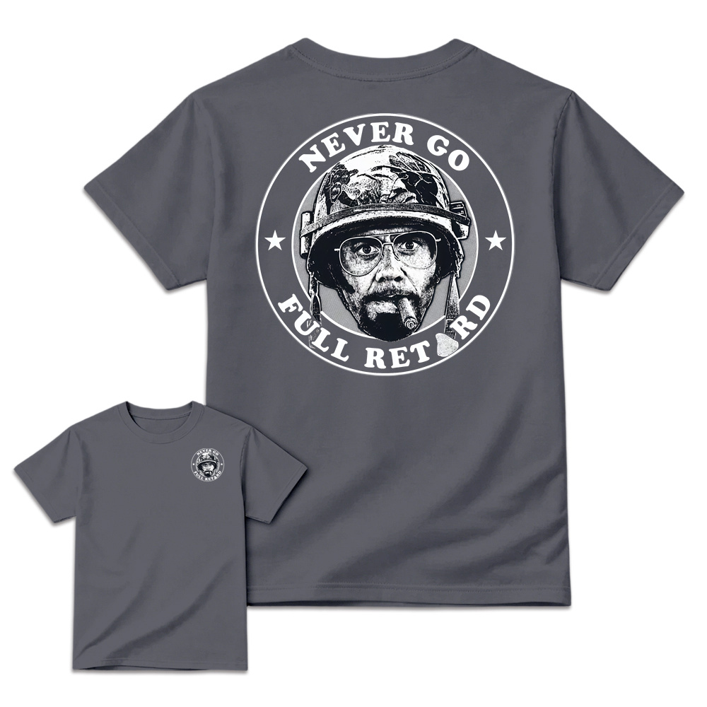 Tropic Thunder Kirk Lazarus Never Go Full Retard Meme Tshirt