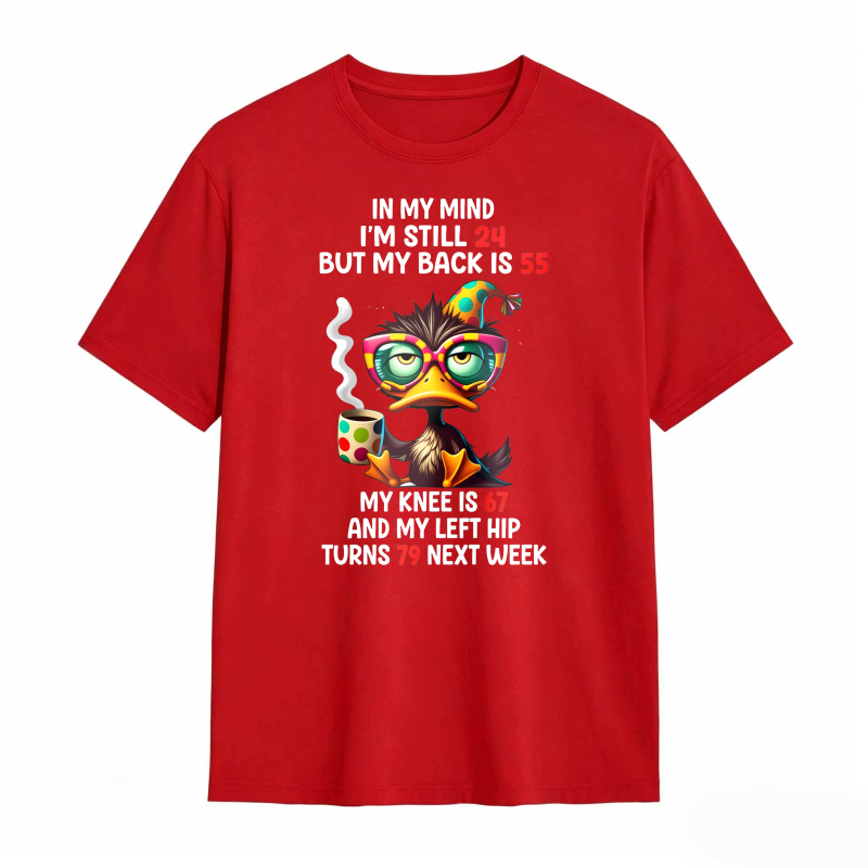 Duck With Glasses And Hat 100% Cotton Graphic T-shirt