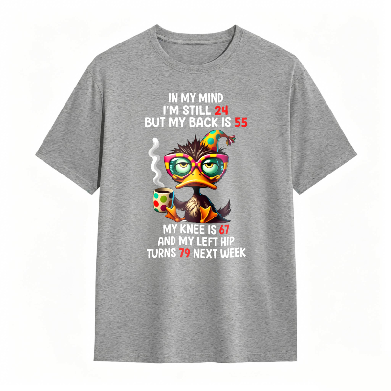 Duck With Glasses And Hat 100% Cotton Graphic T-shirt