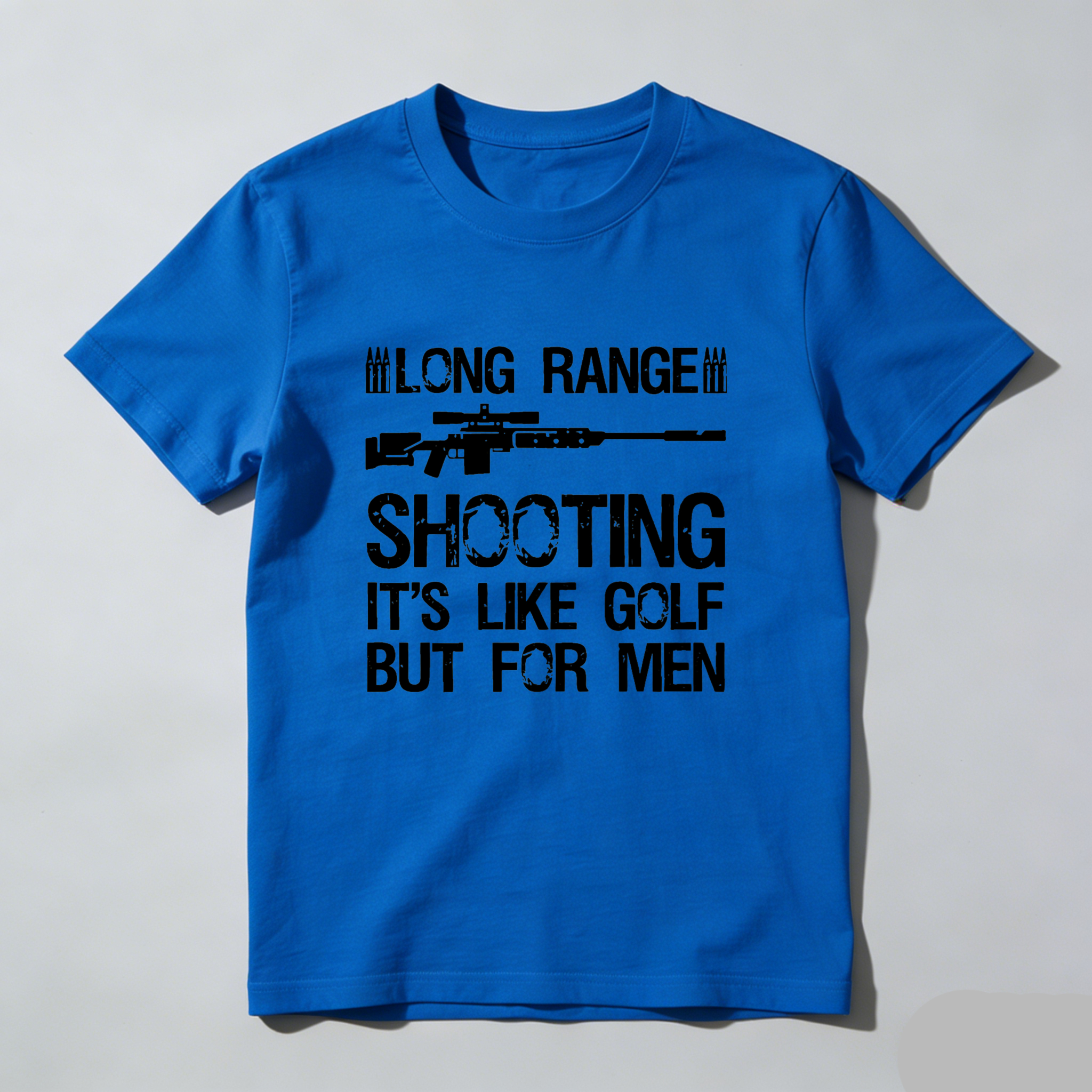 Teecurent Long Range Shooting Like Golf For Men Pure Cotton Short Sleeve T Shirt-TeeCurent