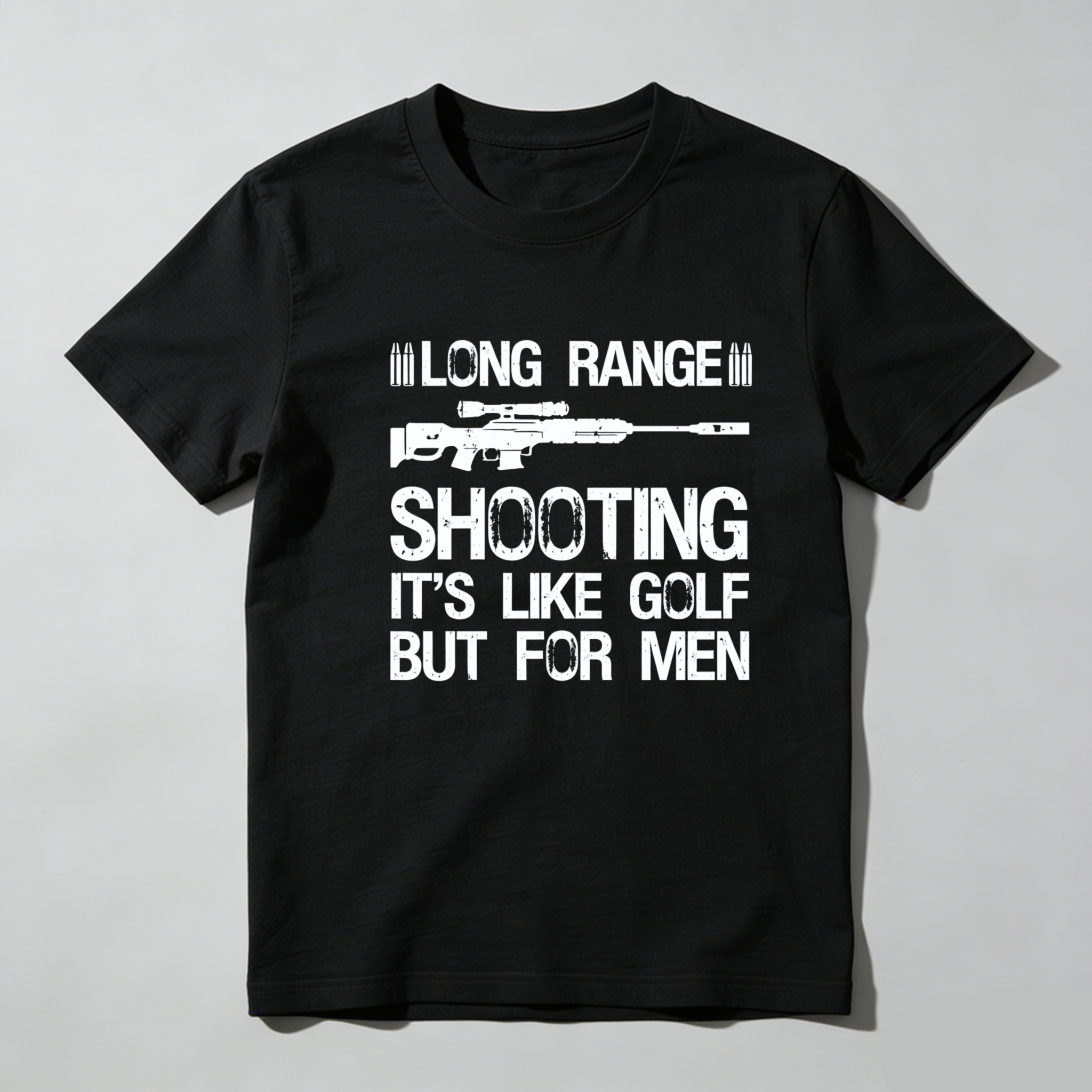 Teecurent Long Range Shooting Its Like Golf But For Men Pure Cotton Short Sleeve T Shirt(1)-TeeCurent