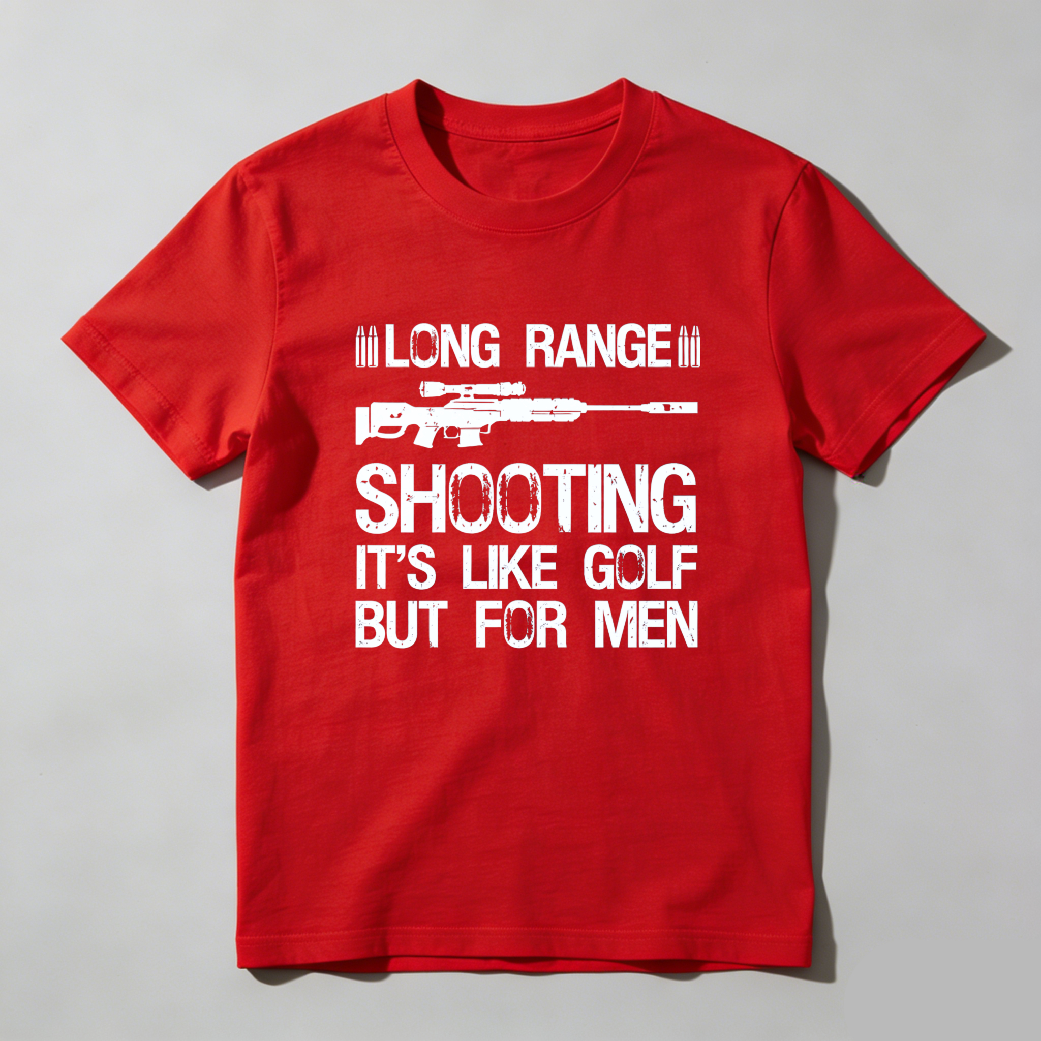 Teecurent Long Range Shooting Its Like Golf But For Men Pure Cotton Short Sleeve T Shirt(1)-TeeCurent