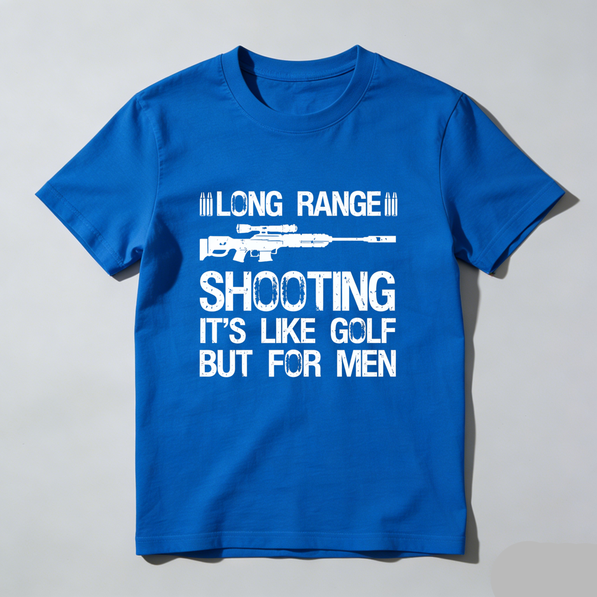 Teecurent Long Range Shooting Its Like Golf But For Men Pure Cotton Short Sleeve T Shirt(1)-TeeCurent