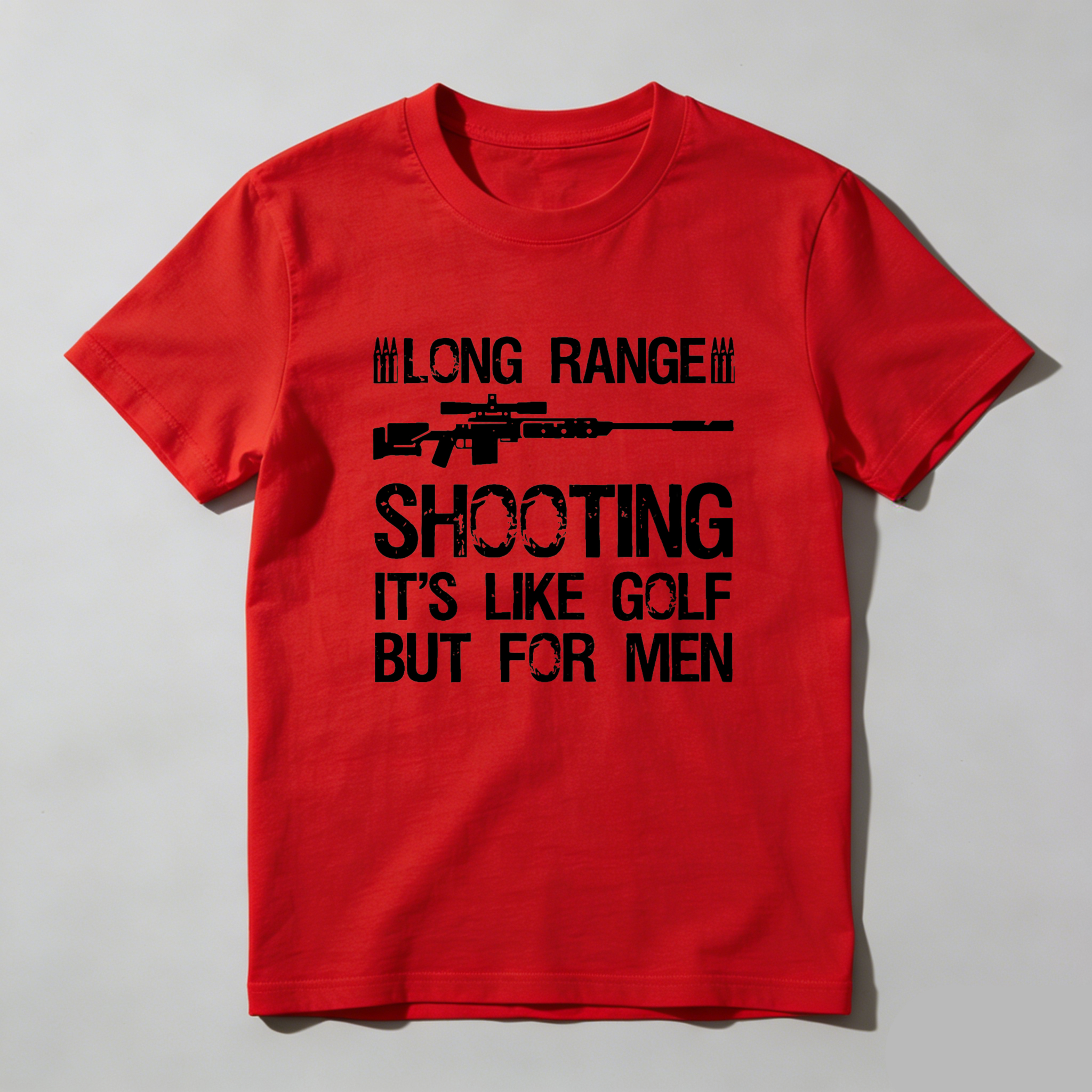 Teecurent Long Range Shooting Like Golf For Men Pure Cotton Short Sleeve T Shirt-TeeCurent