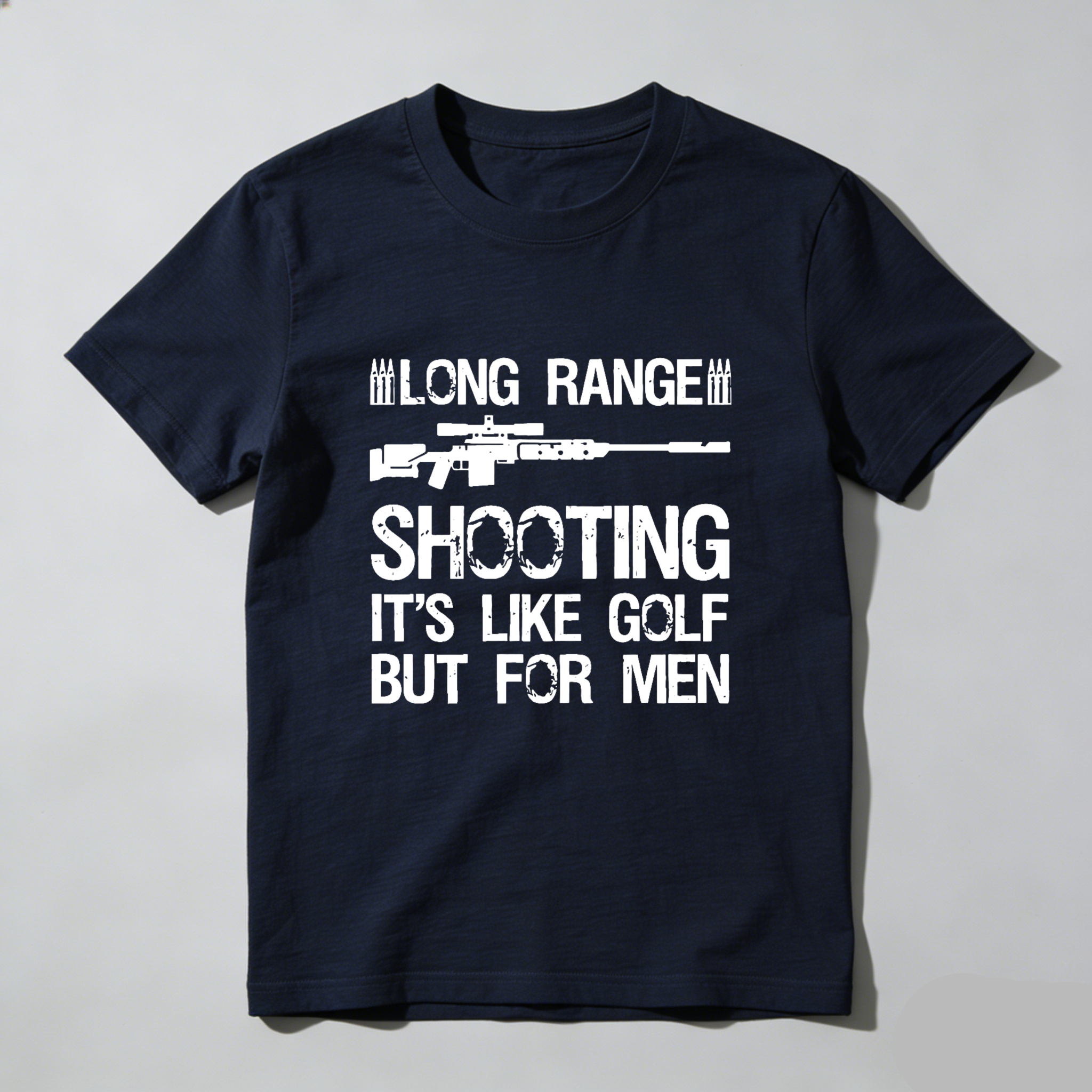 Teecurent Long Range Shooting Like Golf For Men Pure Cotton Short Sleeve T Shirt-TeeCurent