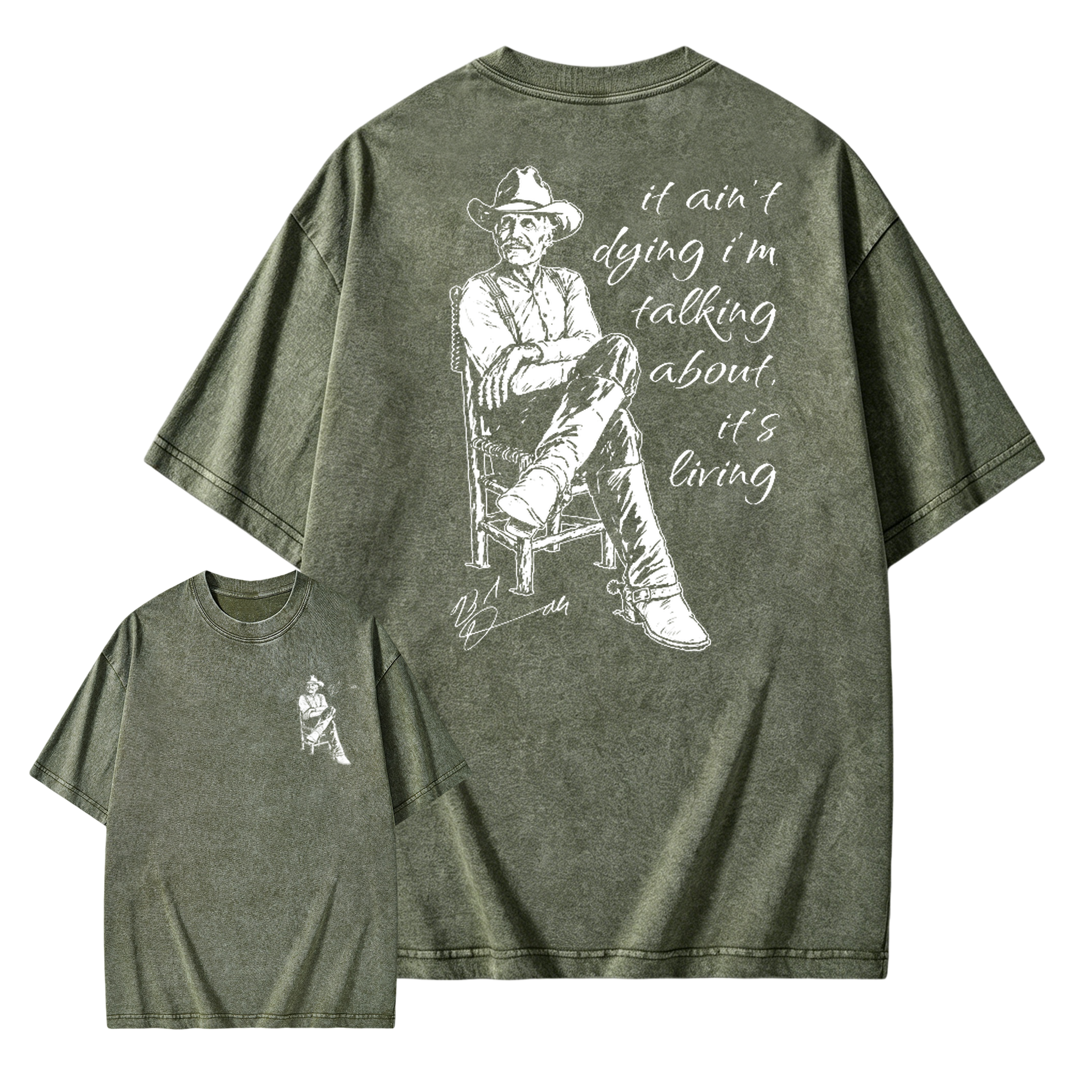 Vintage Western Movie Shirt, Front Back Print Sand Unisex Sweatshirt