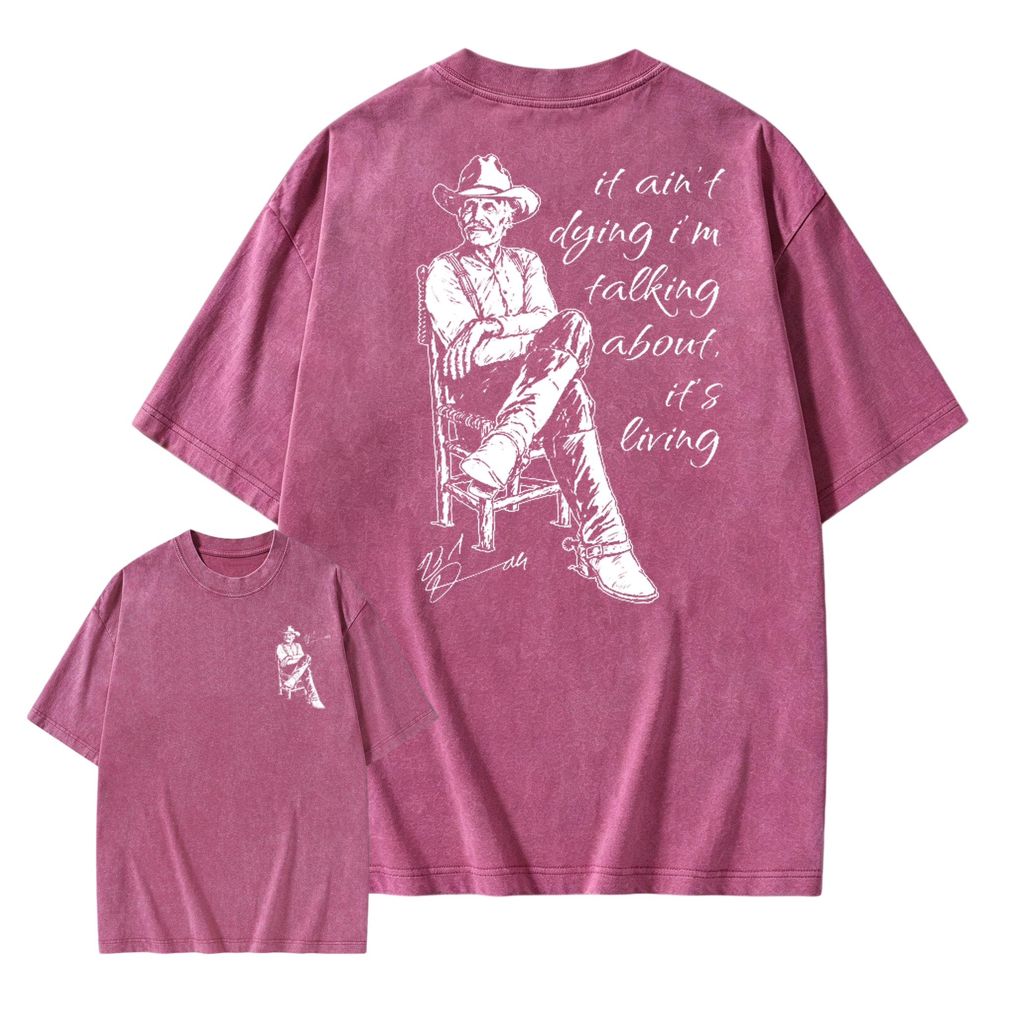 Vintage Western Movie Shirt, Front Back Print Sand Unisex Sweatshirt