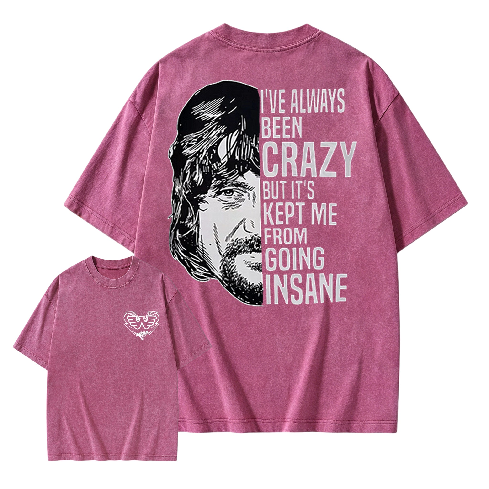 I've Always Been Crazy Funny Graphic Washed Shirt