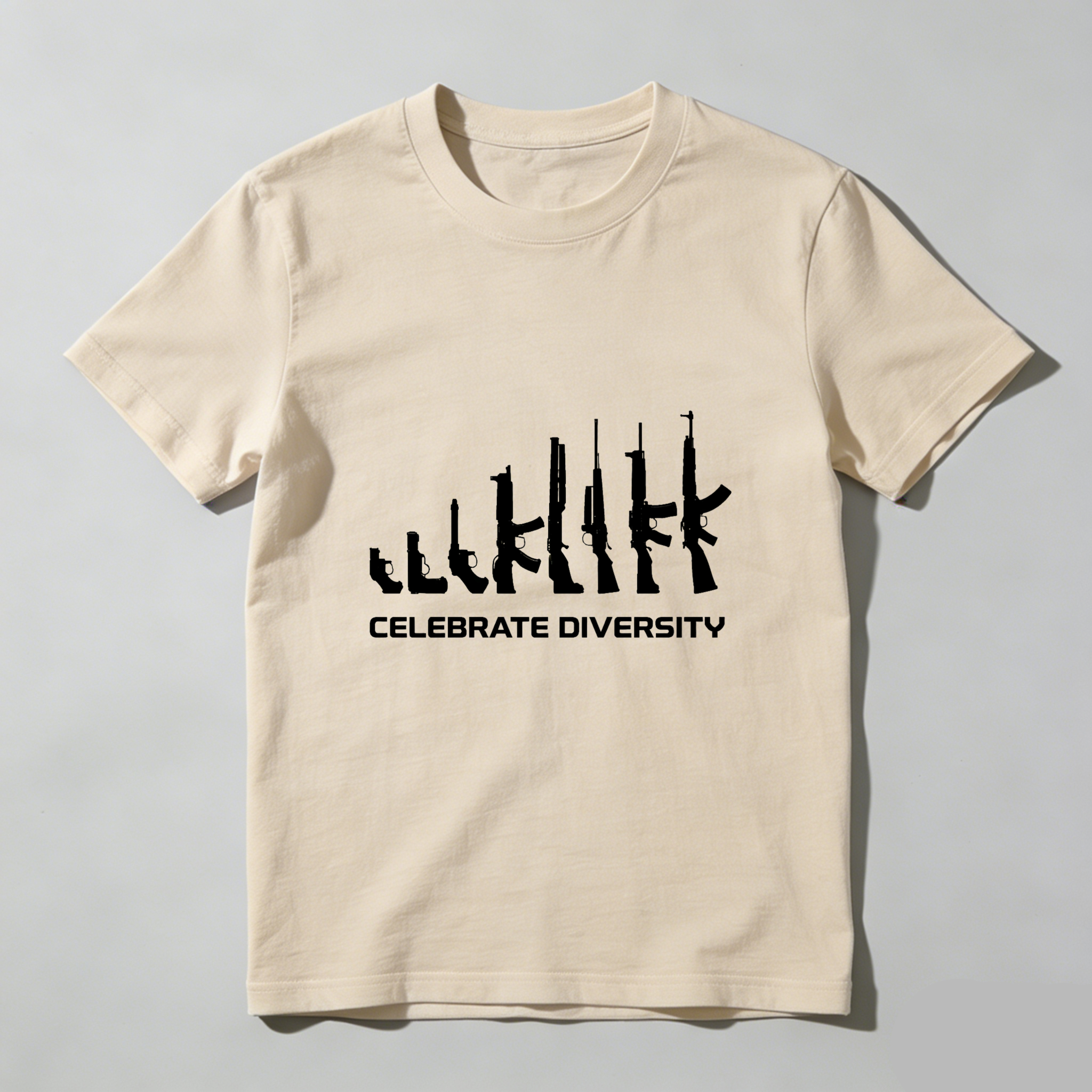 Teecurent Celebrate Diversity Gun Evolution Pure Cotton Short Sleeve T Shirt-TeeCurent
