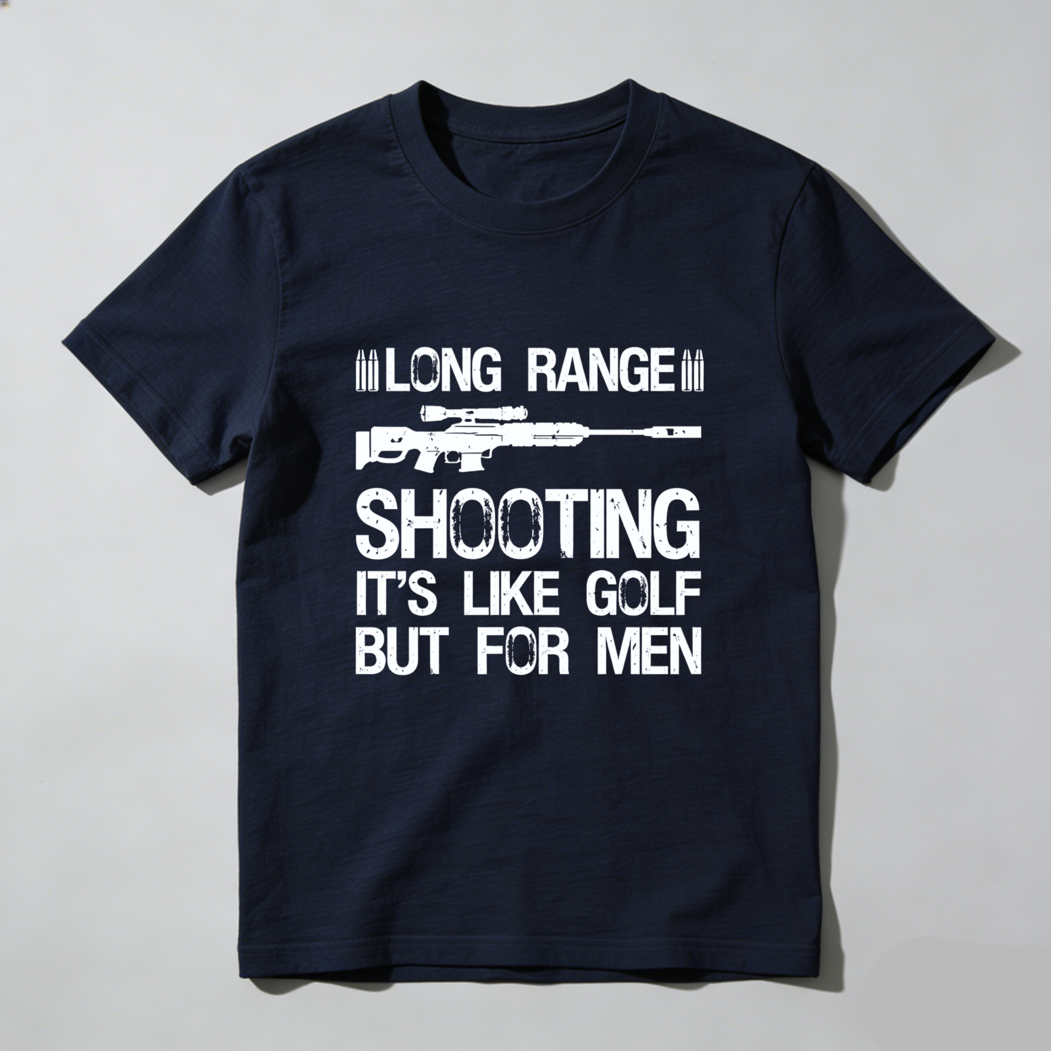 Teecurent Long Range Shooting Its Like Golf But For Men Pure Cotton Short Sleeve T Shirt(1)-TeeCurent