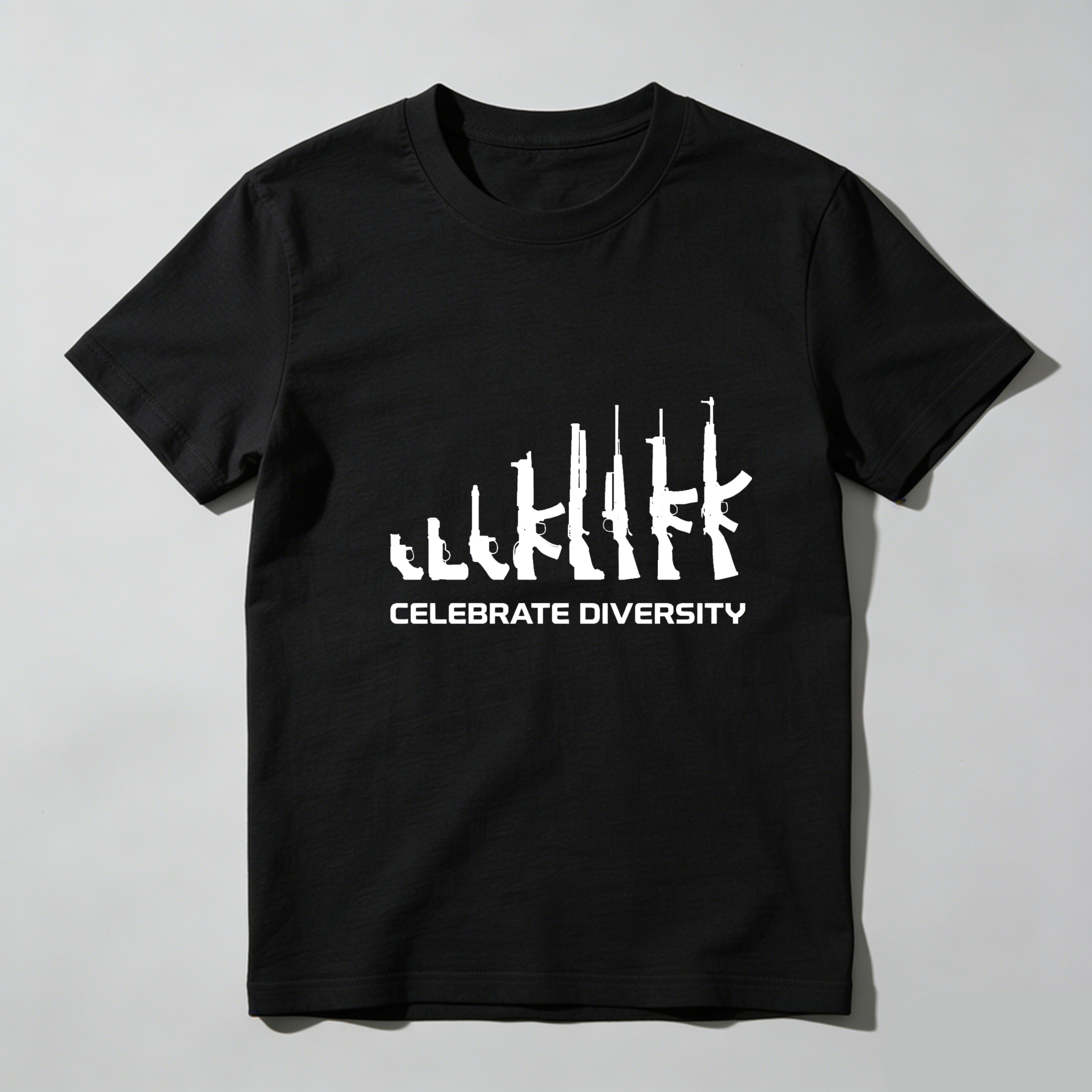 Teecurent Celebrate Diversity Gun Evolution Pure Cotton Short Sleeve T Shirt-TeeCurent