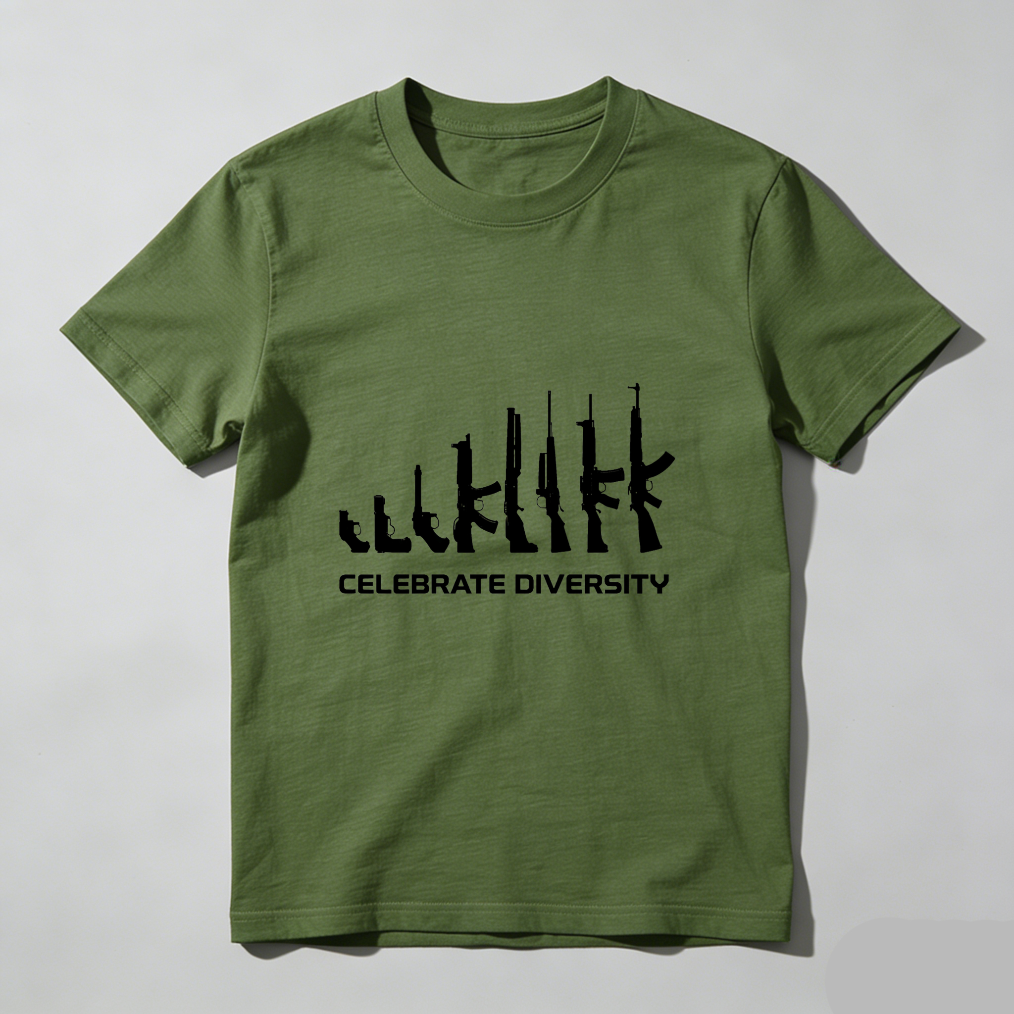 Teecurent Celebrate Diversity Gun Evolution Pure Cotton Short Sleeve T Shirt-TeeCurent