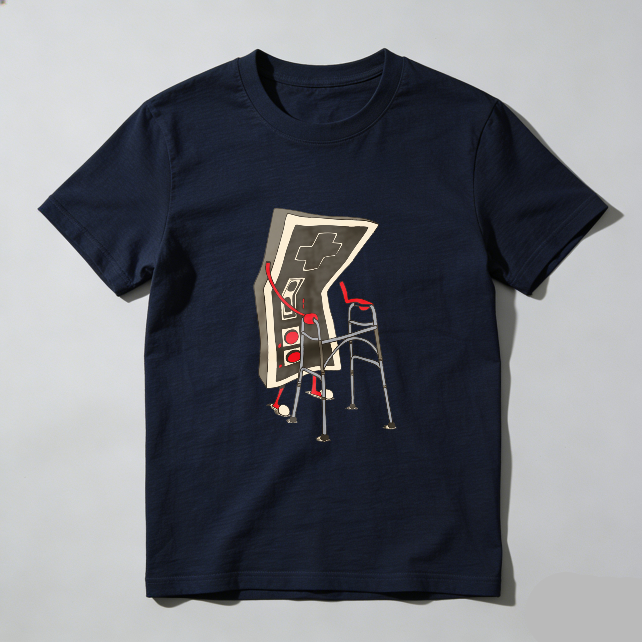 Game Controller With Crutches tshirt 100% cotton