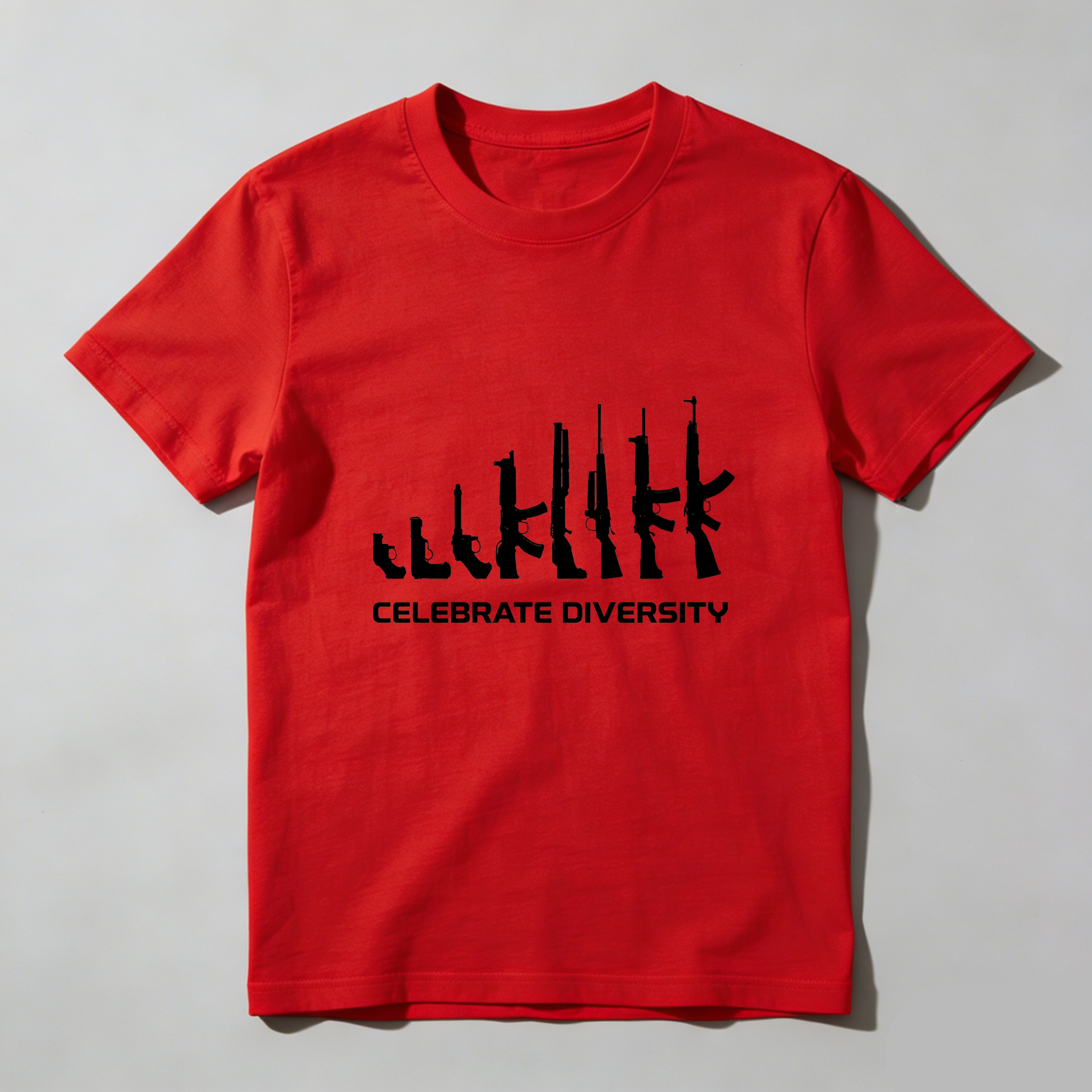 Teecurent Celebrate Diversity Gun Evolution Pure Cotton Short Sleeve T Shirt-TeeCurent