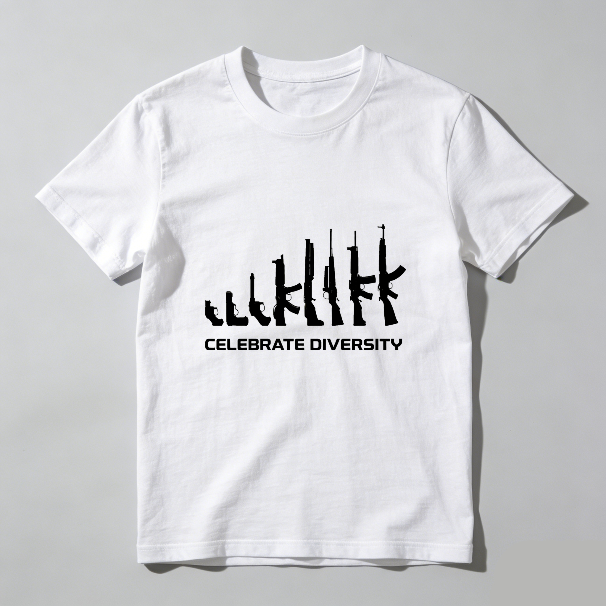 Teecurent Celebrate Diversity Gun Evolution Pure Cotton Short Sleeve T Shirt-TeeCurent