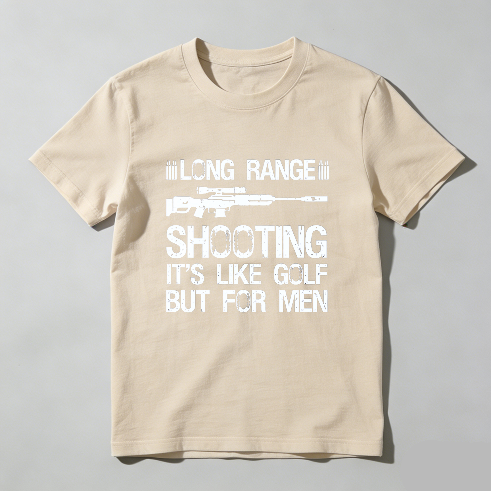 Teecurent Long Range Shooting Its Like Golf But For Men Pure Cotton Short Sleeve T Shirt(1)-TeeCurent