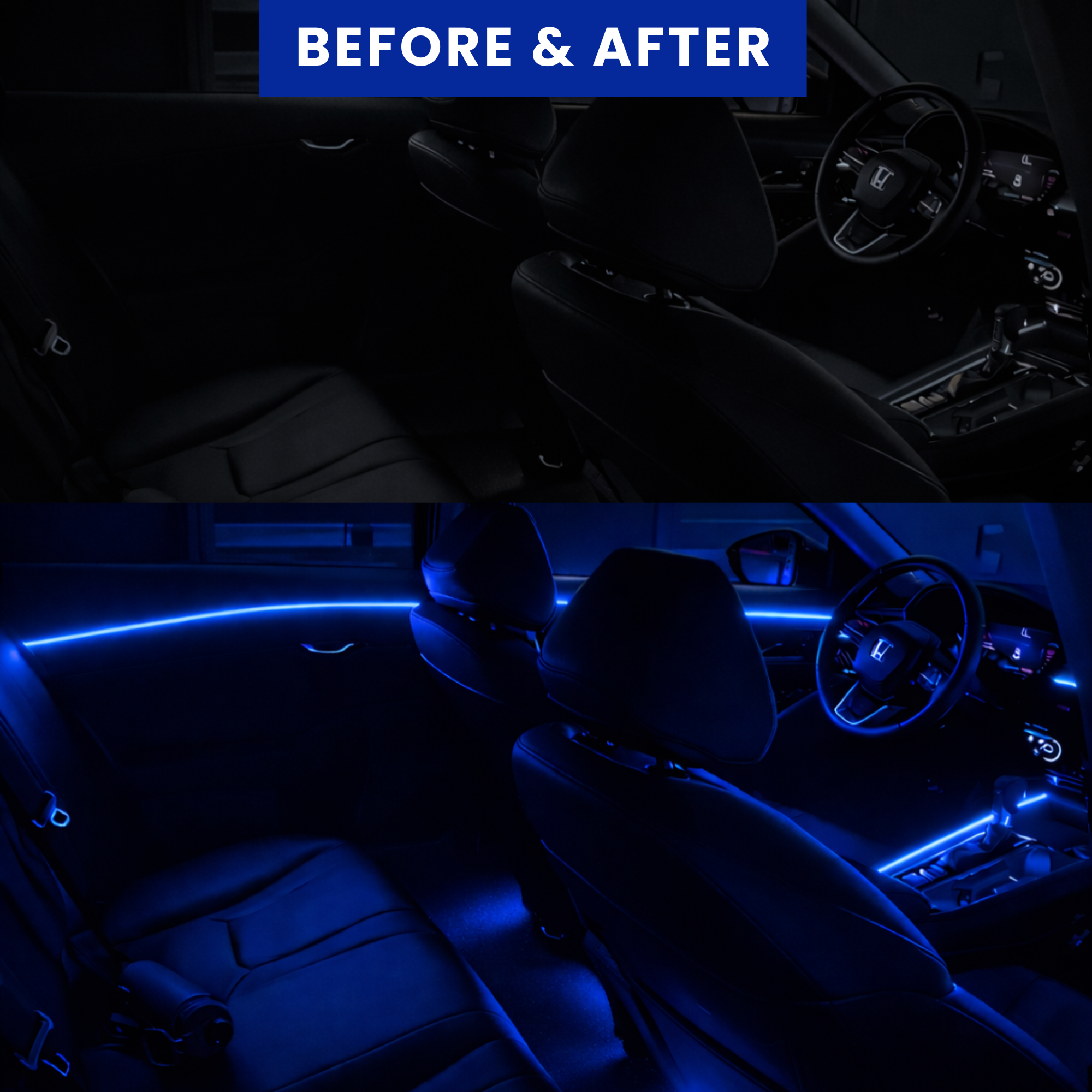 INSANE Car Glow Upgrade 🚗💡 USB Powered Ambient Fiber Lights That Transform Night Driving