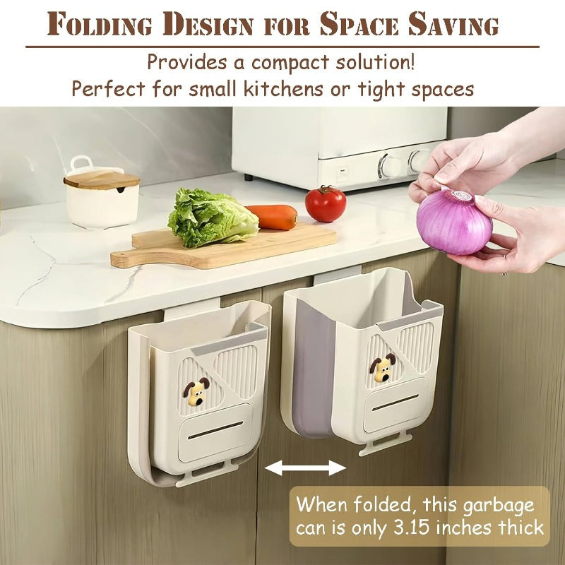 Space-Saving Collapsible Waste Bin