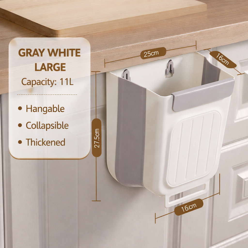 Space-Saving Collapsible Waste Bin