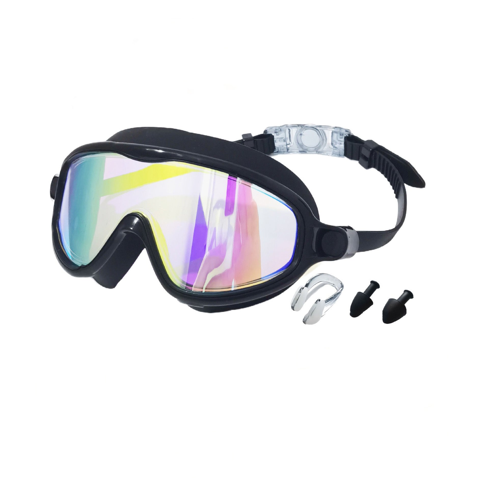 600A Series Anti‑Fog UV Protection Swim Goggles With Nose Clip & Ear Plugs Waterproof Swimming Glasses