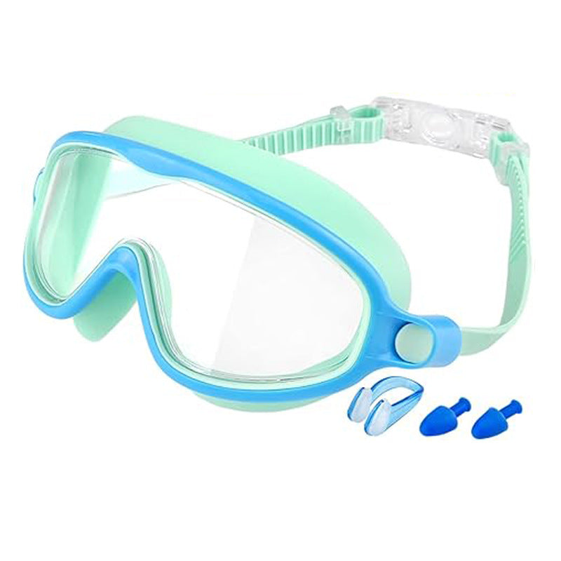 600A Series Anti‑Fog UV Protection Swim Goggles With Nose Clip & Ear Plugs Waterproof Swimming Glasses