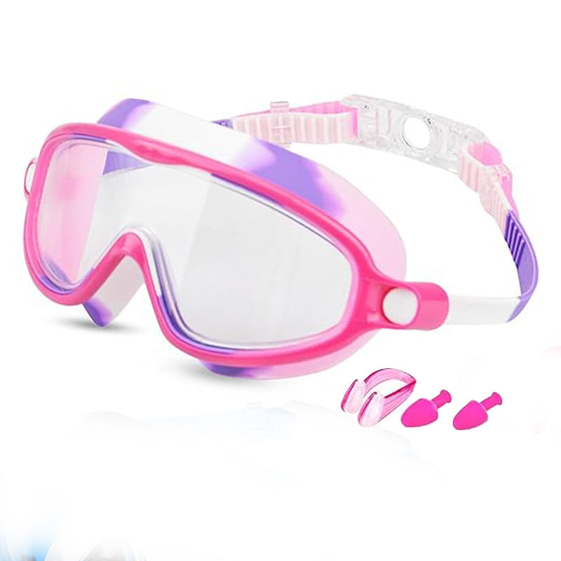 600A Series Anti‑Fog UV Protection Swim Goggles With Nose Clip & Ear Plugs Waterproof Swimming Glasses