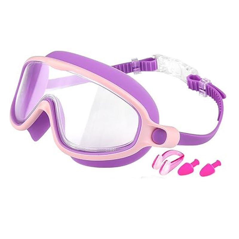 600A Series Anti‑Fog UV Protection Swim Goggles With Nose Clip & Ear Plugs Waterproof Swimming Glasses