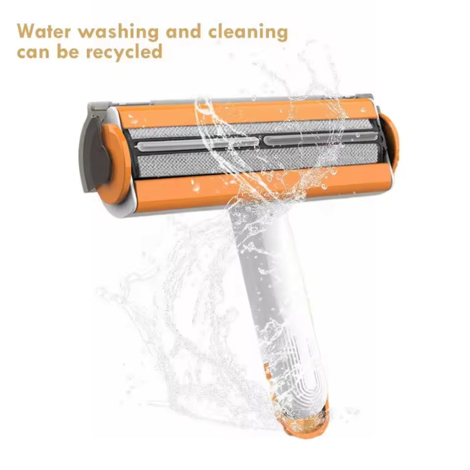 2-Way Pet Hair Remover - Reusable Lint Roller for Cat & Dog Fur on Couch, Bed & Clothes