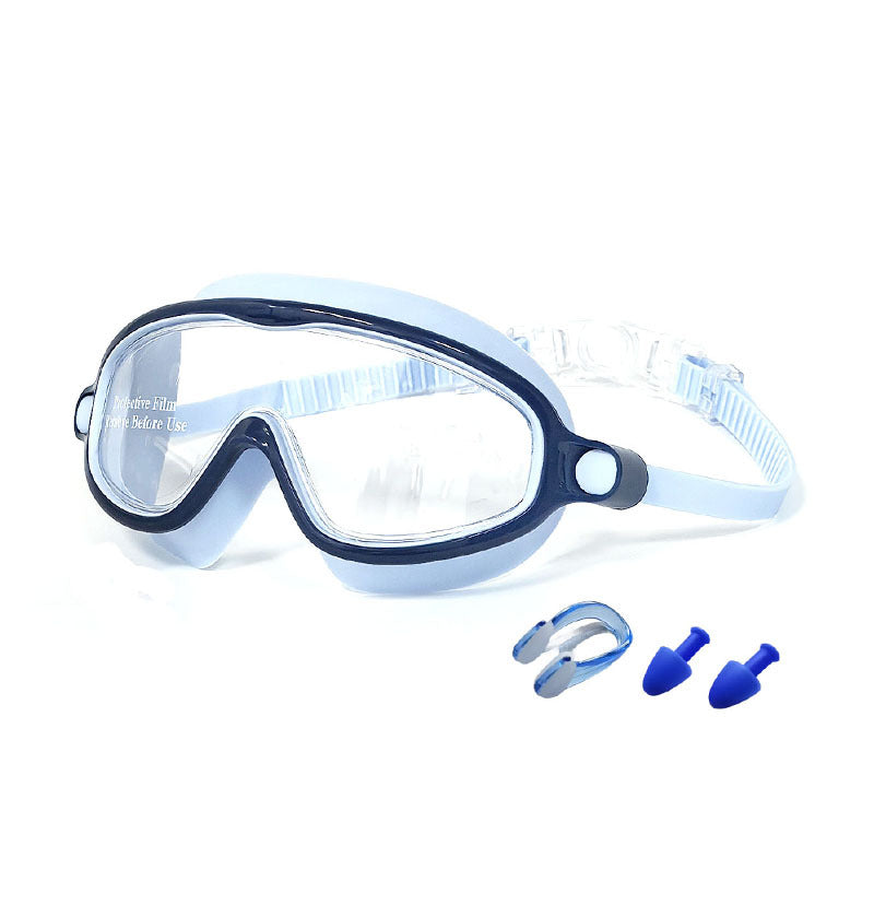600A Series Anti‑Fog UV Protection Swim Goggles With Nose Clip & Ear Plugs Waterproof Swimming Glasses