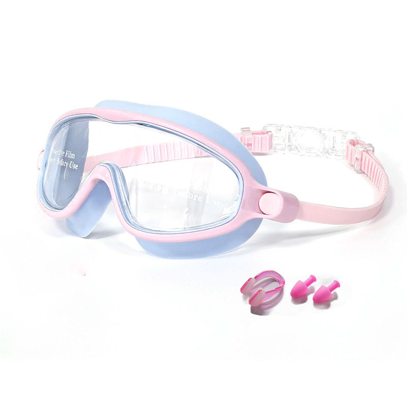 600A Series Anti‑Fog UV Protection Swim Goggles With Nose Clip & Ear Plugs Waterproof Swimming Glasses