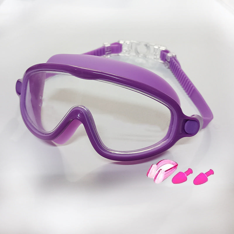 600A Series Anti‑Fog UV Protection Swim Goggles With Nose Clip & Ear Plugs Waterproof Swimming Glasses